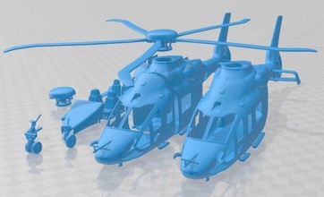airbus helicopter h160 printable 3d print model in automotive 3dexport scale hobby micro fly aviation 3d print model - Mito3D