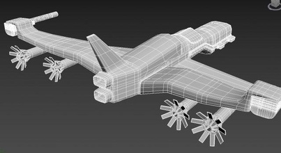 aeronave combatiente aire 3d print model - Mito3D