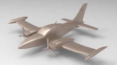Flugzeug 28 3d Modell 3dprint bedruckbar ist obj stl Luft - Spielzeug Spiel cg 3dmodel Fliegen transport 3d print model - Mito3D