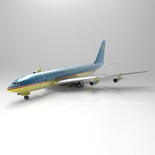flugzeug 707 3d modell kommerziell 3dexport jet verkehrsflugzeug zivilist flug fahrzeug transport 3d print model - Mito3D