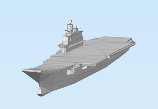 aeromobili portando incrociatore ammiraglio kuznetsov lowpoly 3d stampa modello in 3dexport stl 3d print model - Mito3D