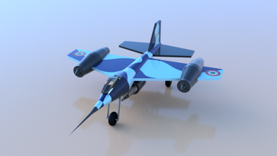 aeronave livre 3d modelo in jato 3dexport voar céu sentir 3d print model - Mito3D