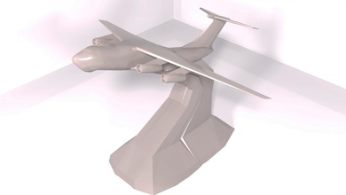 Flugzeuge il-76-statuette Modell Flugzeug statuette il-76 stl 3d print model - Mito3D