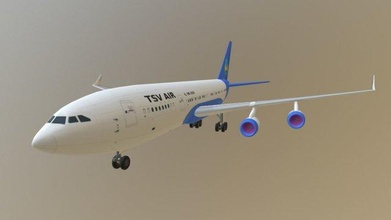 aircraft il-96-300 3d model in commercial 3dexport 3dmodel gamemodel gameass il air airplane russian 3d print model - Mito3D