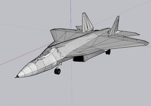 aeronave su54 3d print model - Mito3D