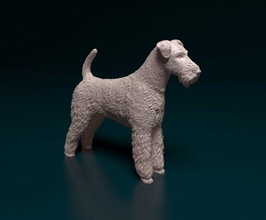 airedale terrier 3d impression modèle in figurines 3dexport chien stl animal figure obj miniatures statue imprimable 3d print model - Mito3D