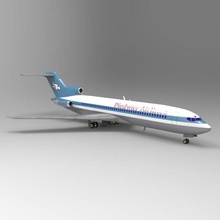 yolcu uçağı 727 3d model in ticari 3dexport uçak jet sivil uçuş araç ulaşım 3d print model - Mito3D