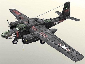 airplane ab 26c invader famous rank bomber- fastest bombers- maximum speed 570 r-2800-79 double wasp engines capacity 2000 hp each- 3d print model - Mito3D