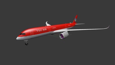 airplane airbus a350-900 3d 3dmodel gameready gameasset air aircraft 3d print model - Mito3D
