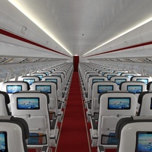 avión cabina 109 asientos 3d modelo in comercial 3dexport aeronave criador silla pasajero vuelo avion cinema4d 3d print model - Mito3D