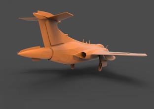 aereo mod1 comune sciopero fighter l'aviazione jet 3d print model - Mito3D