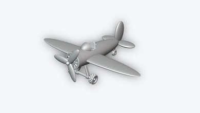 uçak oyuncak oyuncaklar uçuş sinek havacılık eğlenceli ulaşım pervane hava oyna 3d Minyatürler 3d print model - Mito3D