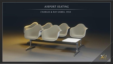 aéroport sièges 3d modèle in ensemble 3dexport attendre chaise siège multi publique meubles moderne confort entreprise repos salle accueil 3d print model - Mito3D