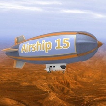 airship 3d model in commercial 3dexport aircraft airplane dirigible blimp zeppelin aviation fly gondola engine wheel mooring landing gear blades balloon air sky vehicle 3d print model - Mito3D