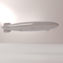 dirigível aeronave aeróstato transporte hélio hidrogênio gás rígido zepelim hindenburg gôndola quente ar veículo céu navio celeste balão 3d print model - Mito3D