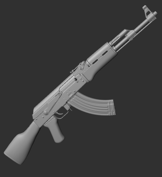 ak 47 gewehr 3d drucken modell spielzeuge 3dexport mcduck scrooge donald tal miniatur ente spiele theorie onkel dagobert duck disney louie gus miniaturen figuren mickey kunst skulpturen 3D print model - Mito3D