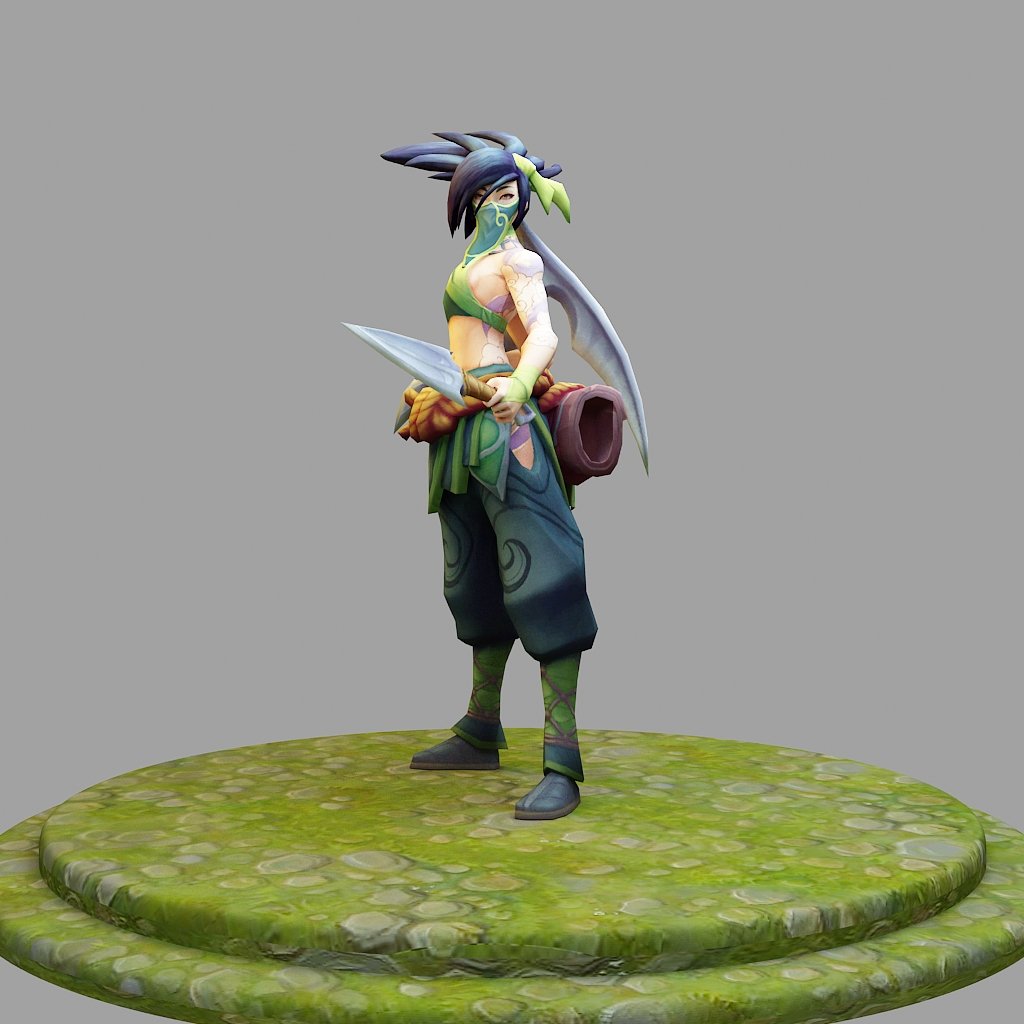 akali liga of legenden 3d drucken modell frau 3dexport charakter spielzeug körper lol champion stl 3dprint spiele spielzeuge spiel zubehör 3D print model - Mito3D