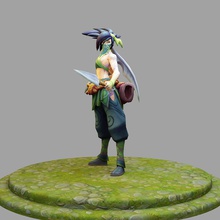 akali league of legends 3d print model in woman 3dexport character toy body lol champion stl 3dprint games toys game accessories 3d print model - Mito3D
