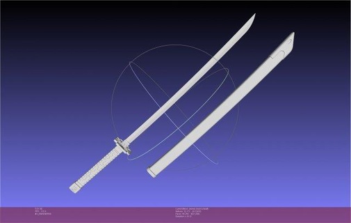akame ga kill akame sword sheath printable assembly replica cosplay costume anime fantasy sword sheath akame akame-ga-kill  3d print model - Mito3D