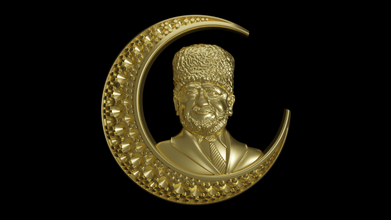 akhmad haji Abdulkhamidovich kadyrov pendant Akhmad colgante pendiente checheno plata imprimible pulsera oro joyería joya compromiso Boda anillo 3d print model - Mito3D