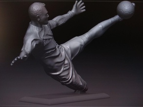 akinfeev beat out ball 3dmodel 3dprinting figurines football worldcup miniatures 3d print model - Mito3D