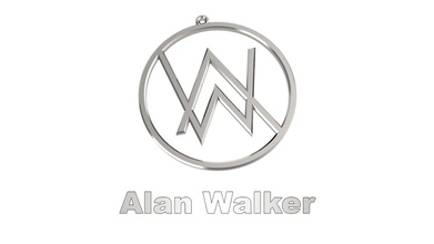 alan walker - necklace medal 3d print model in necklaces 3dexport music dj 3d print model - Mito3D
