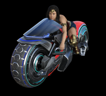album merveille femme motocyclette 3d print model - Mito3D