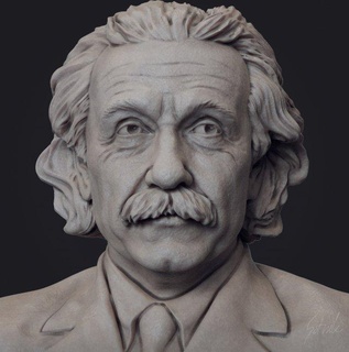 albert einstein Charakter Wissenschaftler Büste Wissenschaft Physiker Miniaturen Heisenberg Figuren Skulptur historisch bohr druckbar 3dprint 3d print model - Mito3D