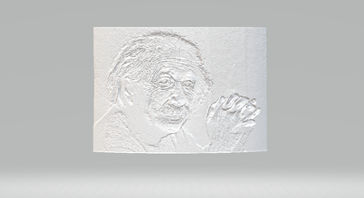 albert einstein litofano 3d impressão modelo in escultura 3dexport litografia litosférico lito litosfera fotos atum68 3d print model - Mito3D
