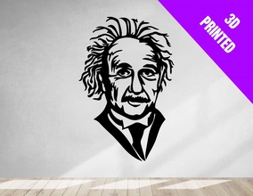Albert Einstein duvar heykel 2d Sanat 3d Yazdır kolye cazibe dekorasyon fizik Bilim sevgililer print art wall nostaljik anahtarlık ev gergedan 3d print model - Mito3D