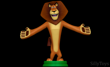 Alex Madagaskar Hayali işler aslan erkek kürklü Anthro 3d Yazdır 3d print model - Mito3D