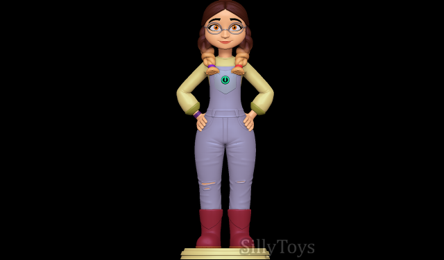 alex gonzalez - dragons nine realms woman female girl curl glasses boots kid teen 3D print model - Mito3D