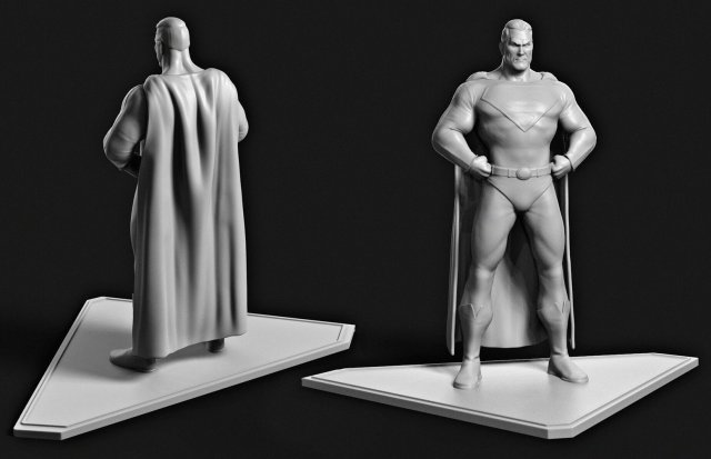 alex ross superman toy man alex-ross costume hero superhero kent dc justice batman art sculptures statue comic cartoon 3D print model - Mito3D