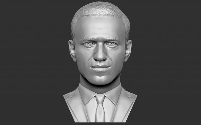 alexey navalny fracasso 3d impressão pronto stl obj formatos Rússia Vladimir Putin política político Moscou joe biden Donald trunfo Merkel Presidente Clinton obama famoso 3D print model - Mito3D