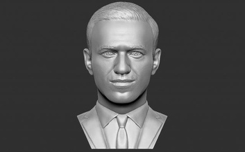 Alexey navalny buste 3d impression prêt stl obj formats Russie Vladimir Poutine politique politicien Moscou Joe biden Donald atout Merkel Président Clinton Obama célèbre 3d print model - Mito3D