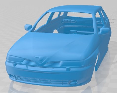 alfa romeo 145 1994 printable body car 3d print model in automotive 3dexport slot scalextric tamiya rc miniz hobby micro 3D print model - Mito3D