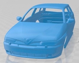alfa romeo 145 1994 imprimable corps voiture 3d impression modèle in automobile 3dexport fente scalextric tamiya rc miniz loisir micro 3d print model - Mito3D