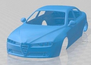 alfa romeo 159 sedan 2009 yazdırılabilir vücut araba yuva ölçülü Tamiya rc miniz hobi mikro 3d print model - Mito3D