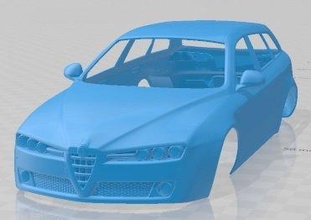 alfa romeo 159 sportwagon 2011 yazdırılabilir vücut araba 3d yazdır model in otomotiv 3dexport yuva tamiya rc ölçülü miniz hobi mikro 3d print model - Mito3D