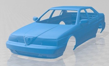 alfa romeo 164 1994 imprimable corps voiture 3d impression modèle in automobile 3dexport fente scalextric tamiya rc miniz loisir micro 3d print model - Mito3D