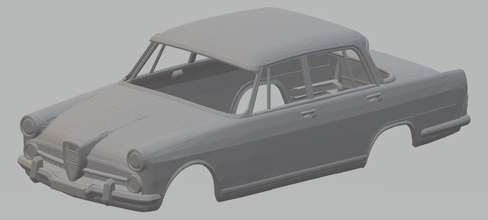 alfa romeu 2000 1957 imprimível corpo carro 3d impressão modelo in automotivo 3dexport concha rc rádio controle itália tamiya fenda escalextrico 3d print model - Mito3D