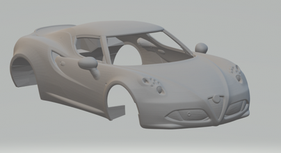 esparto Romeo 4c fundido presión ruedas calientes espacio tragamonedas slot car caliente juguetes coche vehiculo 3dpirnt impresión imprimible 3d print model - Mito3D
