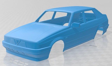 alfa Romeu 75 1985 imprimível corpo carro fenda escalextrico Tamiya rc miniz passatempo micro 3d print model - Mito3D