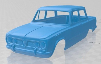 alfa romeo giulia 105 1962 printable body car slot scalextric tamiya rc miniz hobby micro 3d print model - Mito3D
