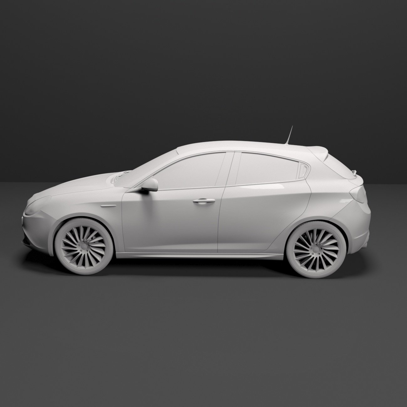 alfa romeo giulietta 2010-2019 3d printing print model in vehicle 3dexport impression italian body stl miniature voiture printible vehicles car 3D print model - Mito3D