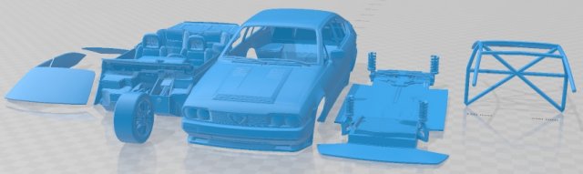 alfa romeo gtv6 tuned printable car automotive slot scalextric tamiya rc miniz hobby micro 3D print model - Mito3D