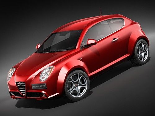 alfa romeo mito 3d model in sport cars 3dexport mi mi-to 2008 2009 2010 hatchback italy italian 3D print model - Mito3D