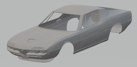 alfa romeo montreal 1970 yazdırılabilir vücut araba 3d yazdır model in otomotiv 3dexport yuva ölçülü tamiya rc miniz hobi mikro döküm 3d print model - Mito3D
