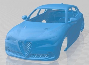 alfa romeo stelvio quadrifoglio 2018 printable body car 3d print model in automotive 3dexport slot scalextric tamiya rc miniz hobby micro 3d print model - Mito3D