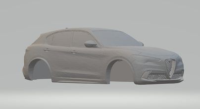 alfa romeo stelvio 3d yazdır model in araç 3dexport sıcak tekerlekler döküm scx yuva araba slotcar yarış stl yazdırılabilir kapak spor suv fca 3d print model - Mito3D